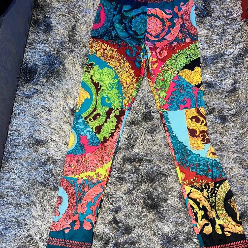 Super chic Versace print swimsuit cover up pants